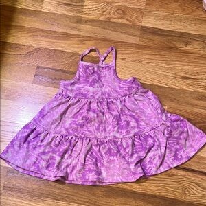 Purple Tie-Dye Sleeveless Dress
